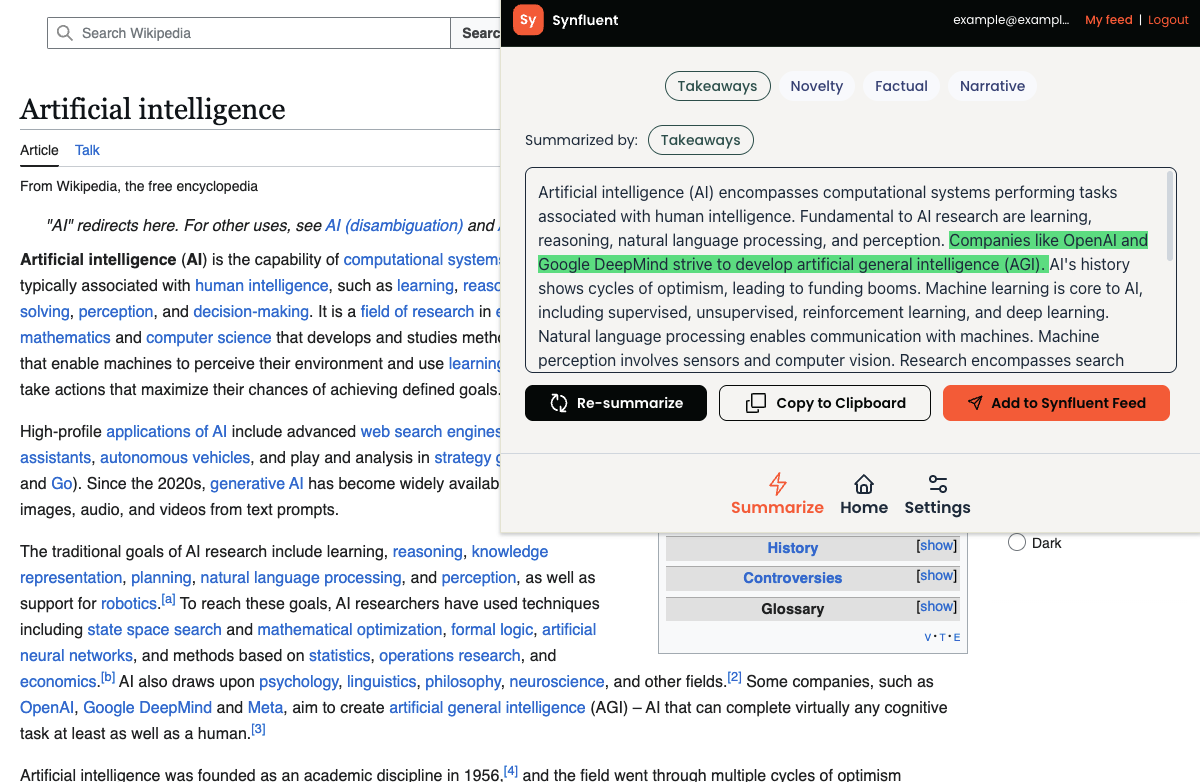 Streamlined summaries: condensed insights that are simple to navigate